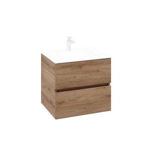 Villeroy & Boch Arto 2 Drawer Vanity Unit (Furniture Only) 60cm - Kansas Oak VBB53600RH
