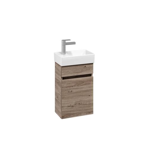 Villeroy & Boch Arto 36cm Cloakroom Basin & Vanity Set Kansas Oak LH Tap Hole VBFN-036L-RH