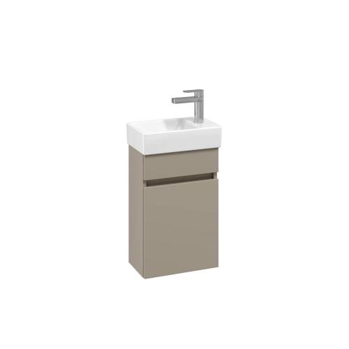Villeroy & Boch Arto 36cm Cloakroom Basin & Vanity Set Sand Grey Matt RH Tap Hole VBFN-036R-VD