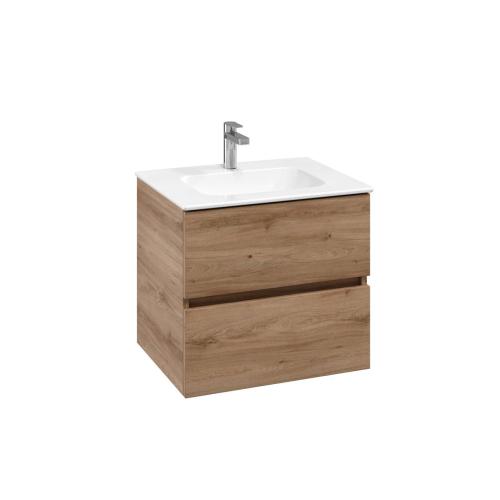 Villeroy & Boch Arto 60cm Basin and Vanity Set - Kansas Oak VBFN-060X-RH