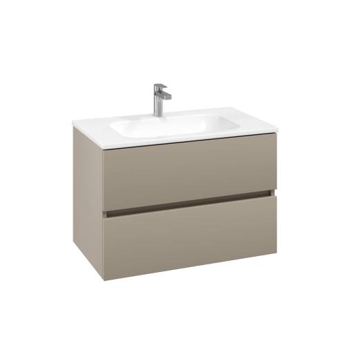 Villeroy & Boch Arto 80cm Basin and Vanity Set - Sand Grey Matt VBFN-080X-VD