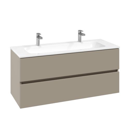 Villeroy & Boch Arto 120cm Basin and Vanity Set - Sand Grey Matt VBFN-120X-VD