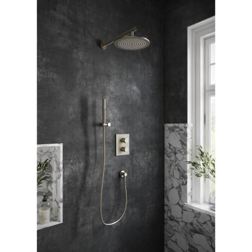 Villeroy & Boch Round Complete Shower Set in Brushed Nickel Matt VBSSPACK14