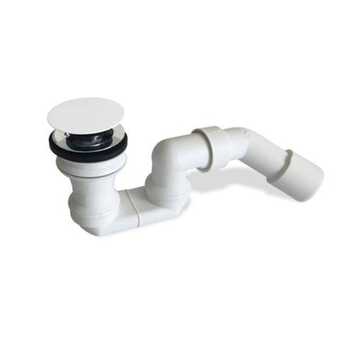 Villeroy & Boch Push-To-Open Bath Waste without Overflow Function - Stone White VBU909520RW