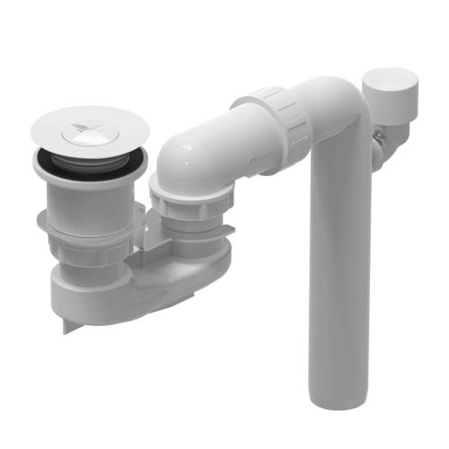Villeroy & Boch Viflow Bath Waste with Overflow Connection - Stone White VBU909530RW