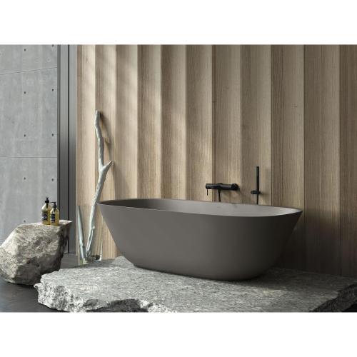 Villeroy & Boch Theano Free-Standing Bath 1750 x 800mm - Matt Grey VBUBQ175ANH7F200V-3S