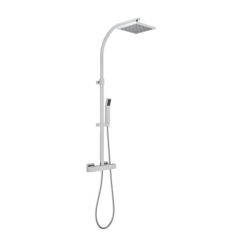 Vado Velo Exposed Round Shower Valve with Adjustable Rigid Riser VEL-149T-RRK-SQ-CP