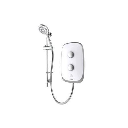Aqualisa Evolve Electric Shower White/Satin Silver 10.5kW VOPZ27