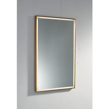 Plumb2u Pisuerga 1000 x 600mm Bluetooth LED Brushed Brass Mirror - Gold Glass WI1060