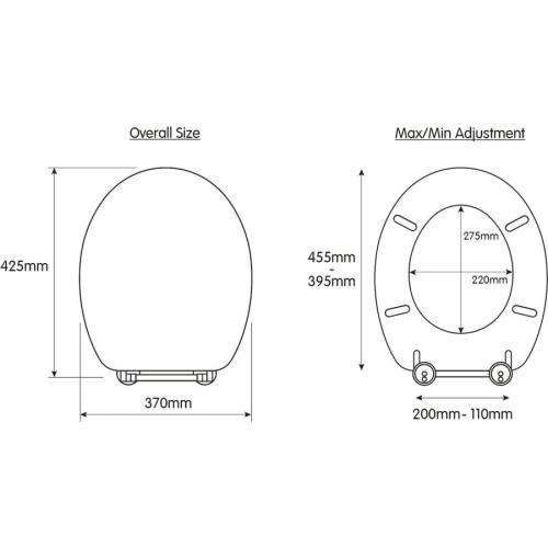 Croydex Michigan Flexi-Fix Slimline Soft Close and Quick Release Round Toilet Seat White WL601622H