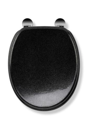 Croydex Black Quartz Flexi-Fit Toilet Seat WL601821H