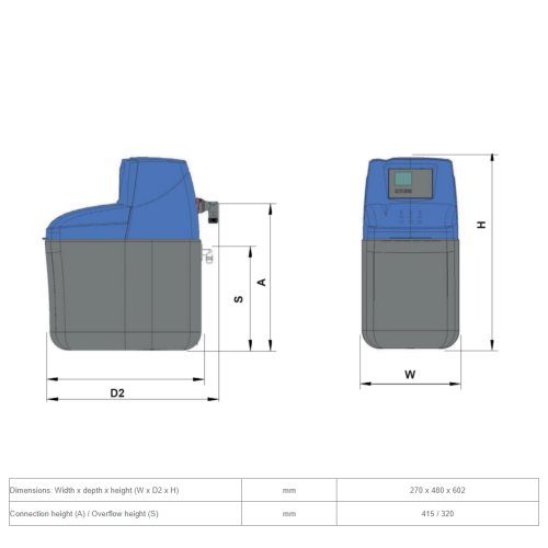 BWT 14L Hi Flo Electric Water Softener WS555