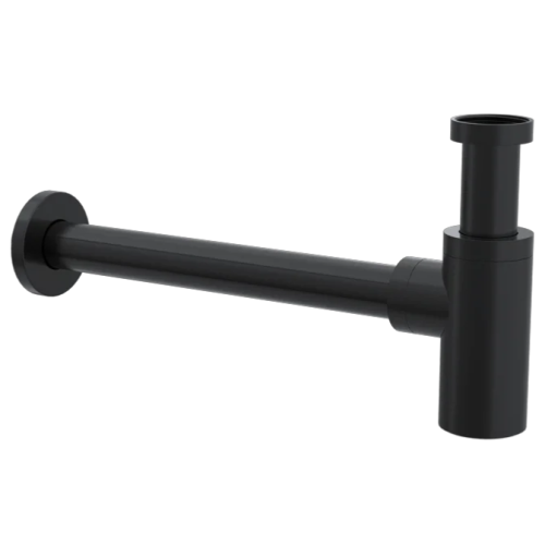 Viva 1?" Brass Luxury Bottle Trap Matt Black WTBT32TMB