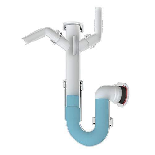 Viva 40mm Twin Appliance Washing Machine Sink Trap - 76mm Seal twin spigot WTST02