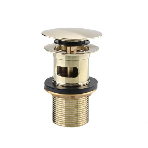 Bristan Round Clicker Basin Waste Slotted Brushed Brass W BASIN04 BB