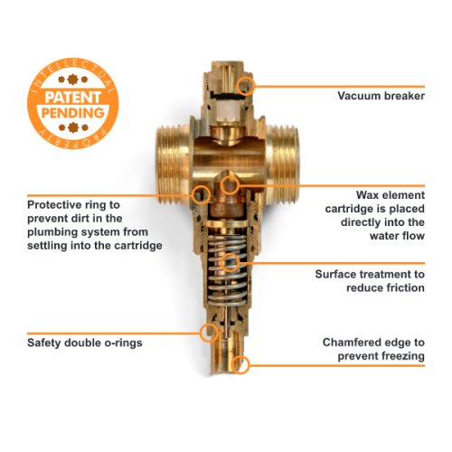Inta Zero Anti-Freeze Valve 1Â¼" Male X 1Â¼" Female Swivel ZERO14SW