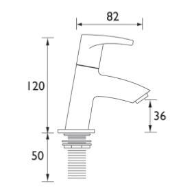 Bristan Orta Basin Taps Chrome Plated OR 1/2 C