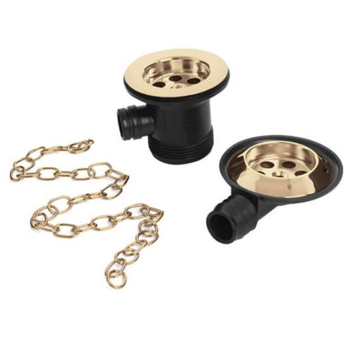 Bristan Economy Bath Slotted Gold Waste with ABS Plug W BATH02 G