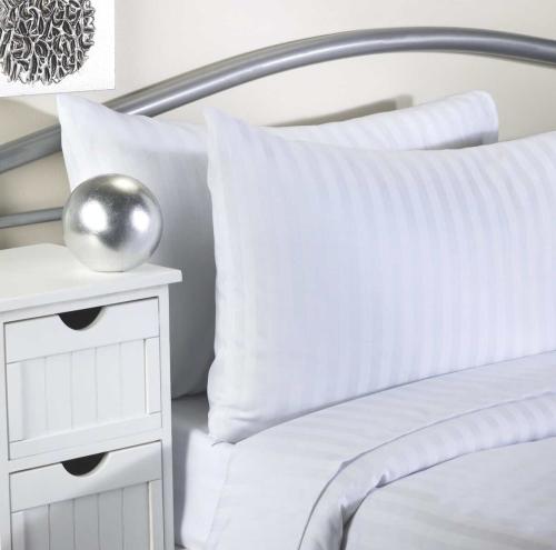 Flame Retardant - Flat Bed Sheet - Single - Cream Striped