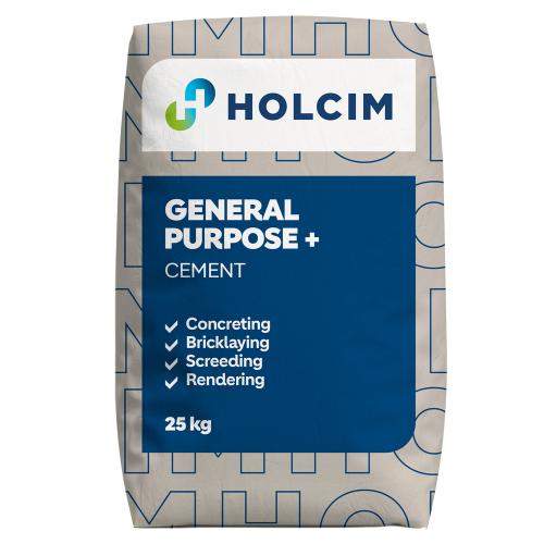 Holcim 25kg General Purpose Cement Plus Plastic Bag