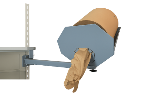 Bench Mounted Arm Dispenser For Paper Void Fill Roll