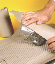 Jet Wraps Combined Kraft & Corrugated Roll 19" x 9" Pack of 50