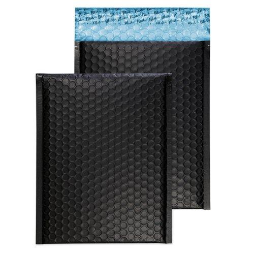 Matt Black Metallic Bubble Envelopes Peel & Seal C5+ 250 x 180mm Pack 100