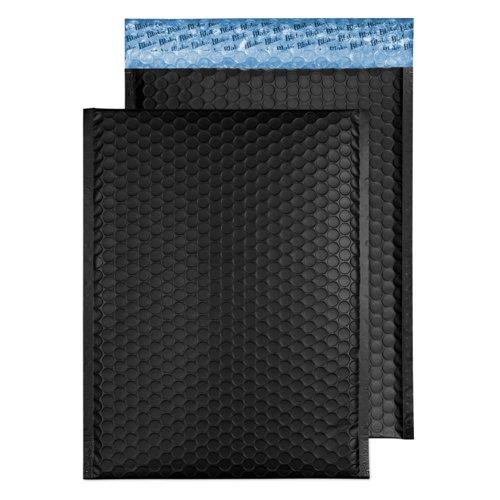 Matt Black Metallic Bubble Envelopes Peel & Seal C4 320 x 240mm Pack 100