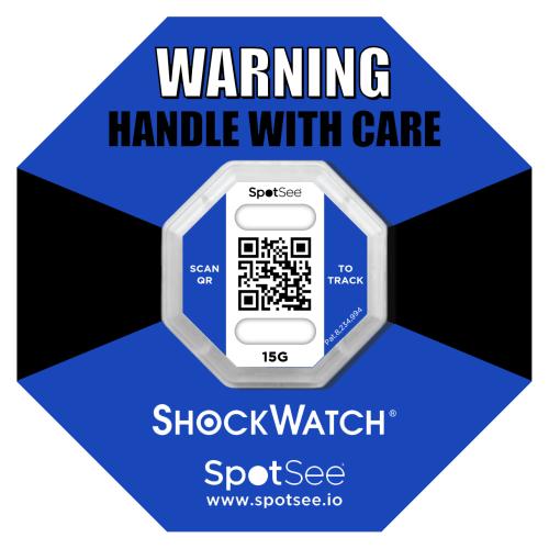ShockWatch2 QR Indicator 15G Blue With Framing Label Pack 100