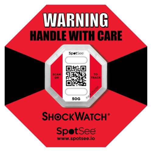 ShockWatch2 QR Indicator 50G Red With Framing Label Pack 100