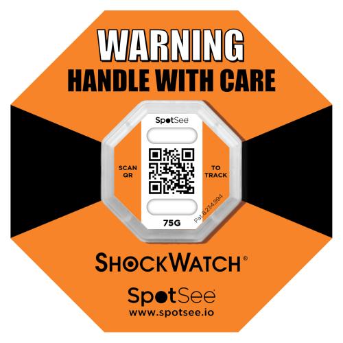 ShockWatch2 QR Indicator 75G Orange With Framing Label Pack 100