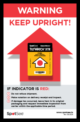 Tiltwatch XTR Companion Labels 5.75" x 8.75" 200 Per Roll