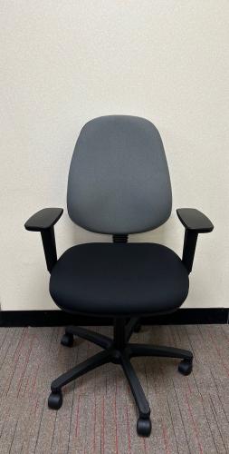 High Back Operators Chair With Height Adjustable Arms In Seat Era Forward(Black) CSE14. Back Era Present CSE13(Grey)