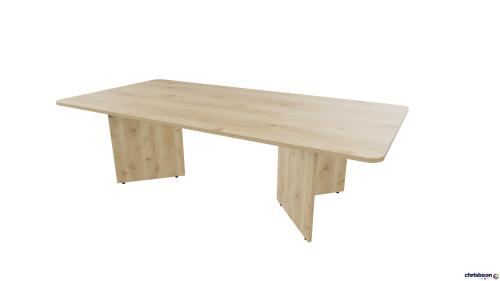 ARROWHEAD BASE 1 PIECE SHAPED RECTANGULAR BOARDROOM TABLE- WITH RADIUS CORNERS