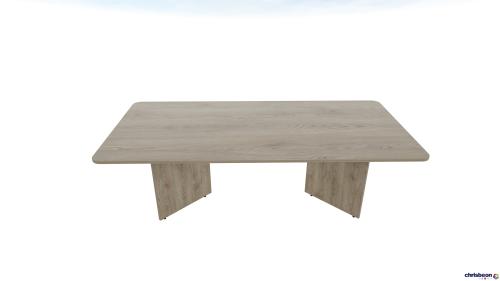 ARROWHEAD BASE 1 PIECE SHAPED RECTANGULAR BOARDROOM TABLE- WITH RADIUS CORNERS