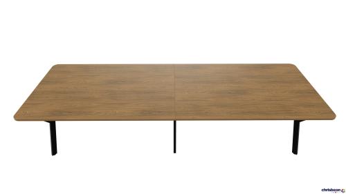 Y-LEG BASE 2 PIECE BOAT SHAPED BOARDROOM TABLE