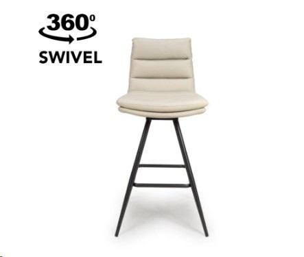Tall Swivel Bar Chair - Taupe