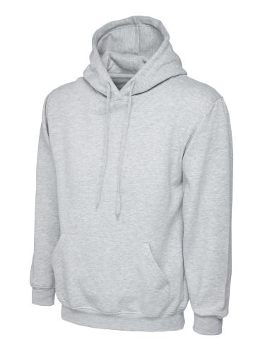 Classic Hooded Sweatshirt - Heather Grey - Large