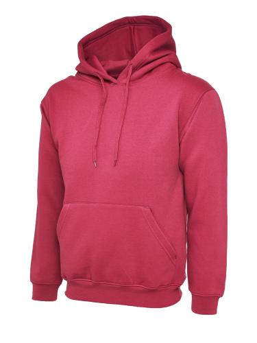 Classic Hooded Sweatshirt - Hot Pink - Small