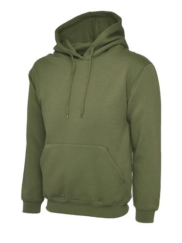 Classic Hooded Sweatshirt - Olive - Medium