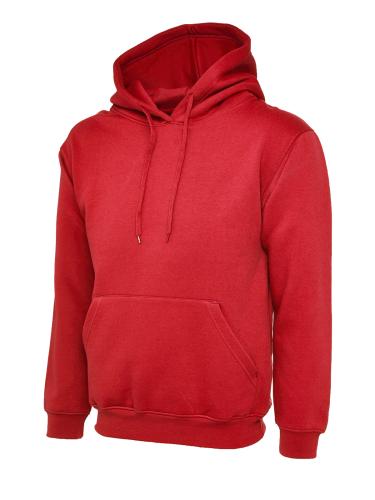 Classic Hooded Sweatshirt - Red - Small