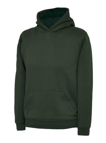 Childrens Classic Hooded Sweatshirt - Bottle Green - 9-10yrs
