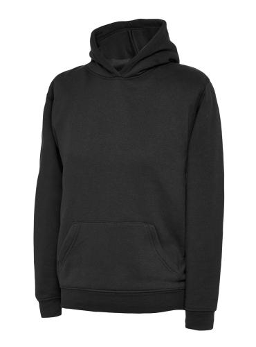Childrens Classic Hooded Sweatshirt - Black - 9-10yrs
