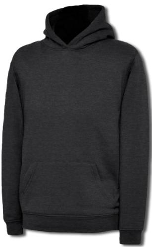 Childrens Classic Hooded Sweatshirt - Charcoal - 5-6yrs