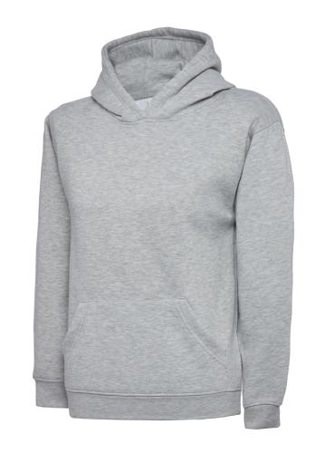Childrens Classic Hooded Sweatshirt - Heather Grey - 7-8yrs