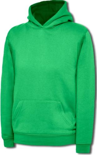 Childrens Classic Hooded Sweatshirt - Kelly Green - 11-13yrs