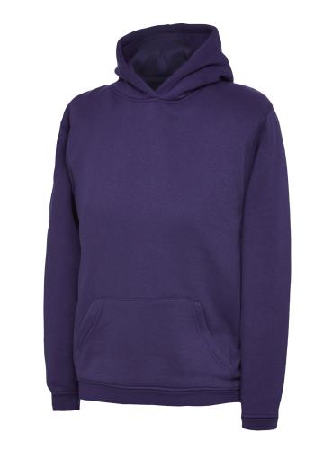 Childrens Classic Hooded Sweatshirt - Purple - 7-8yrs