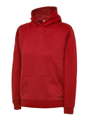 Childrens Classic Hooded Sweatshirt - Red - 5-6yrs