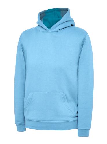 Childrens Classic Hooded Sweatshirt - Sky - 2yrs