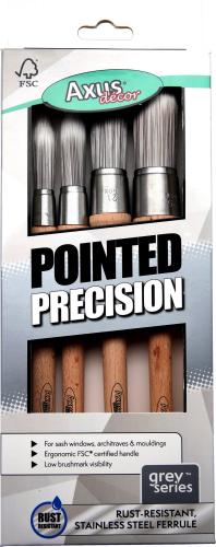 AXUS GREY POINTED PRECISION SASH BRUSH SET
